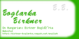 boglarka birkner business card